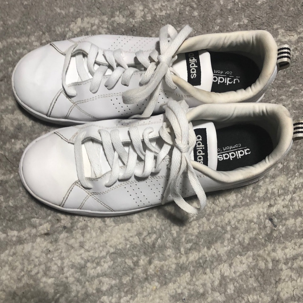 Adidas neo leather sneakers white